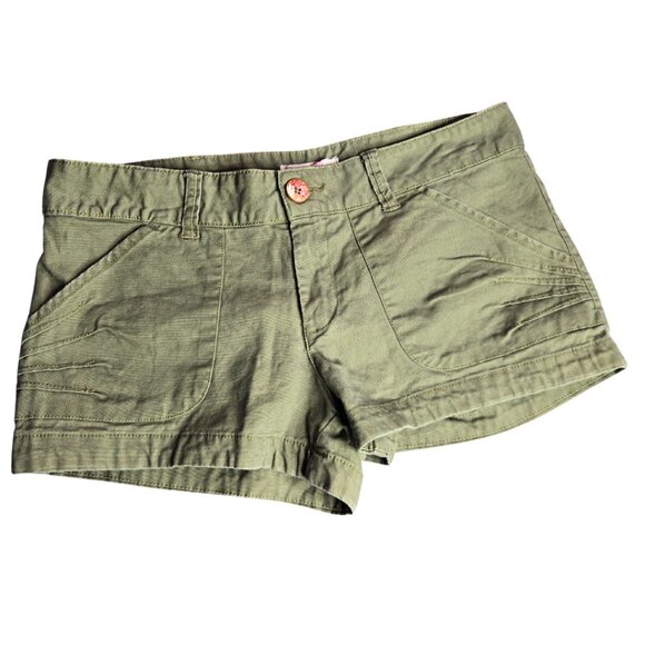 OP Ocean Pacific Women's Shorts Khaki Green Chino Shorts SZ 9 - Picture 1 of 3